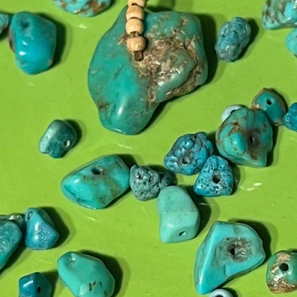 Turquoise Hugh Lot Miscellaneous Stones and Earrings